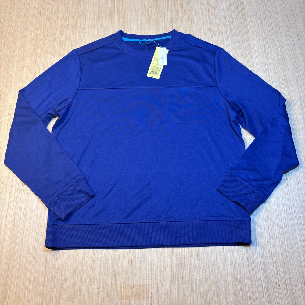 Vibrant Indigo Blue Ponte Crew Neck Sweater